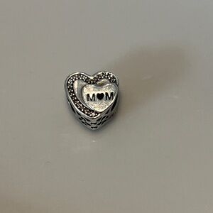 Pandora Silver Heart 'Mom' Charm